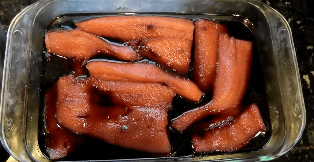 Remove salt from smoked salmon