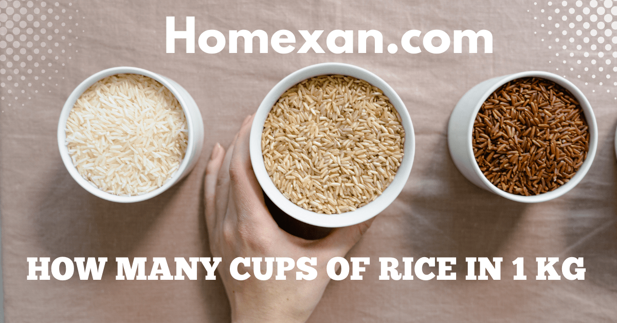 how many cups of rice in 1 kg